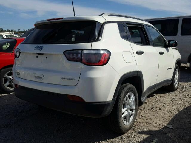 3C4NJCAB9JT105435 - 2018 JEEP COMPASS SP WHITE photo 4