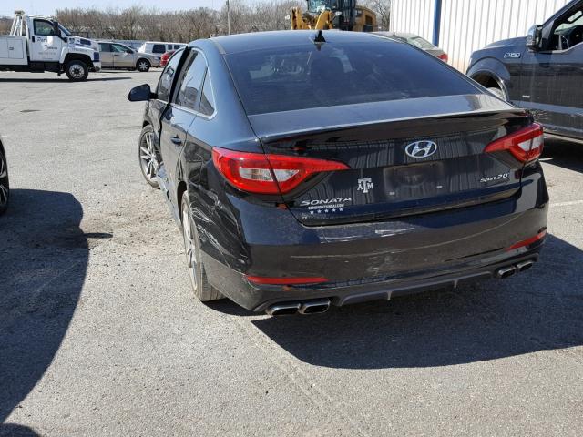 5NPE34AB3HH545290 - 2017 HYUNDAI SONATA SPO BLACK photo 3