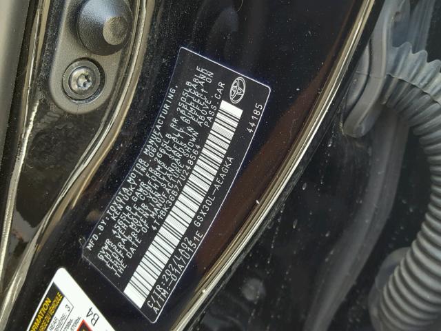 4T1BK36B77U248564 - 2007 TOYOTA AVALON XL BLACK photo 10