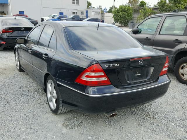 WDBRF52H86E019458 - 2006 MERCEDES-BENZ C GENERATI BLACK photo 3