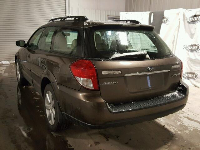 4S4BP62C487356593 - 2008 SUBARU OUTBACK 2. BROWN photo 3