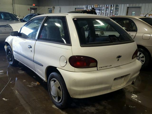 2C1MR2222Y6719283 - 2000 CHEVROLET METRO LSI WHITE photo 3