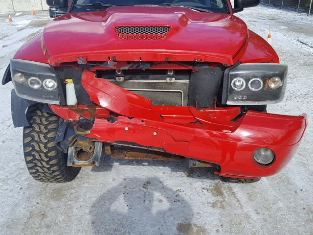 1D3HW58N95S270264 - 2005 DODGE DAKOTA QUA RED photo 7