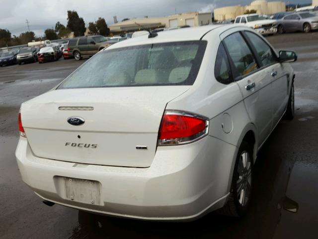 1FAHP37N79W180711 - 2009 FORD FOCUS SEL WHITE photo 4