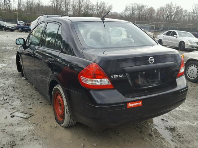 3N1CC11E59L461282 - 2009 NISSAN VERSA S BLACK photo 3