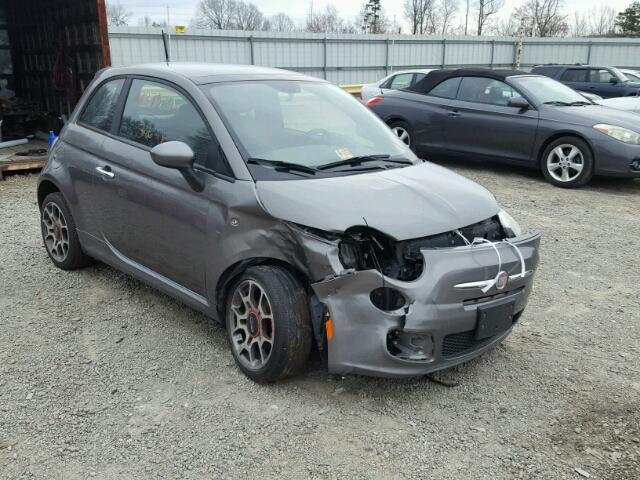 3C3CFFBR2CT115348 - 2012 FIAT 500 SPORT GRAY photo 1