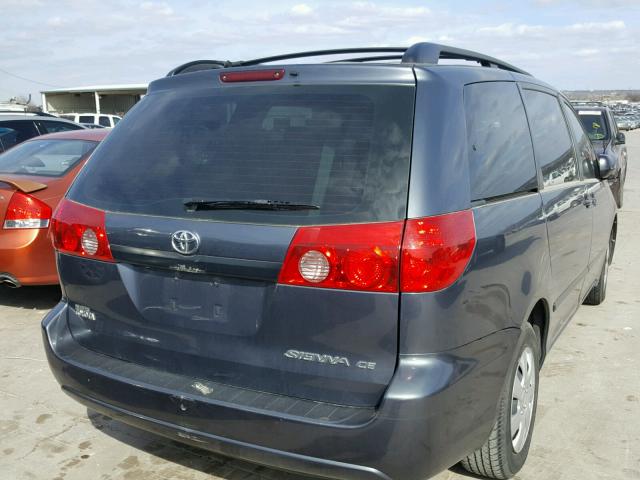 5TDZK23CX7S091174 - 2007 TOYOTA SIENNA CE GRAY photo 4