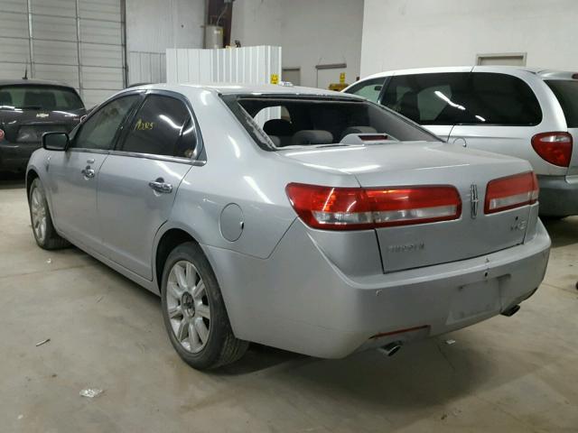 3LNHL2GC7AR652603 - 2010 LINCOLN MKZ SILVER photo 3