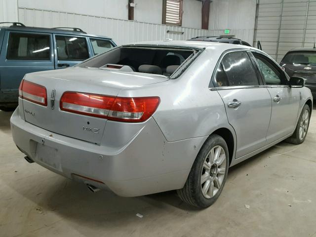 3LNHL2GC7AR652603 - 2010 LINCOLN MKZ SILVER photo 4