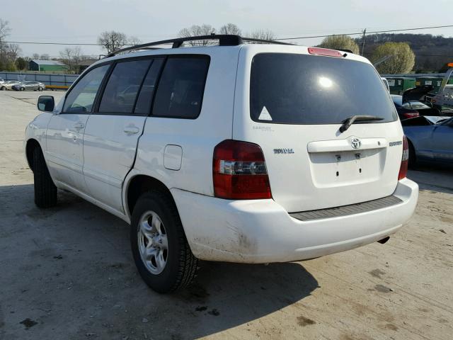 JTEGD21A540099177 - 2004 TOYOTA HIGHLANDER WHITE photo 3