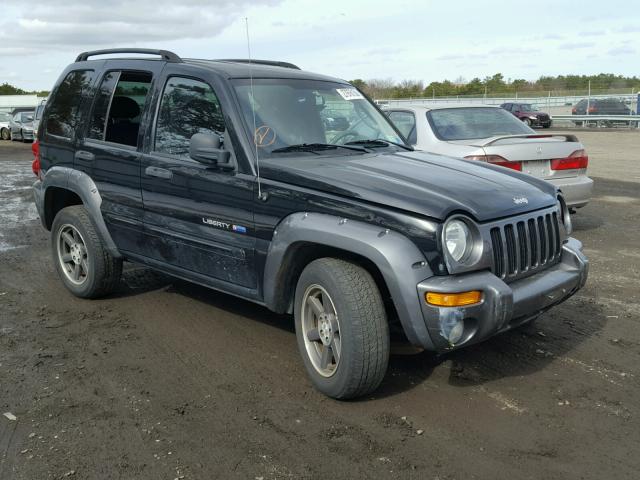 1J4GL48K13W677153 - 2003 JEEP LIBERTY SP BLACK photo 1