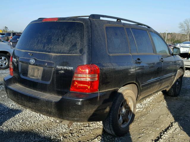 JTEGD21A010012538 - 2001 TOYOTA HIGHLANDER BLACK photo 4