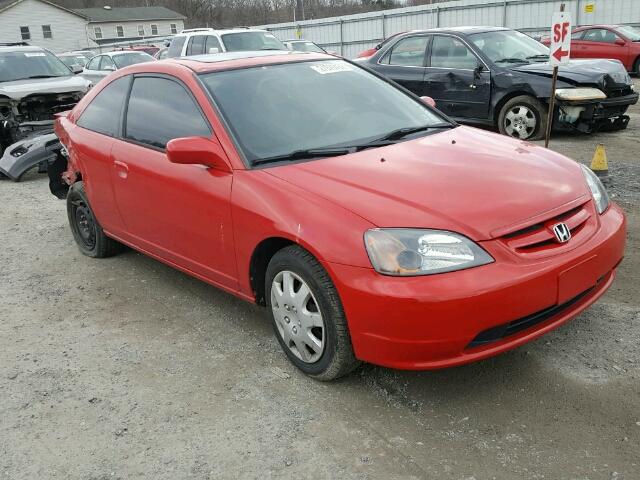 1HGEM229X2L058489 - 2002 HONDA CIVIC EX წითელი ფოტო 1