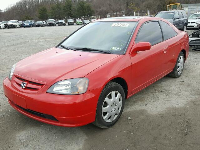 1HGEM229X2L058489 - 2002 HONDA CIVIC EX RED photo 2