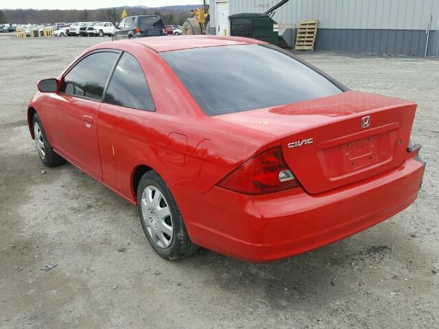 1HGEM229X2L058489 - 2002 HONDA CIVIC EX წითელი ფოტო 3