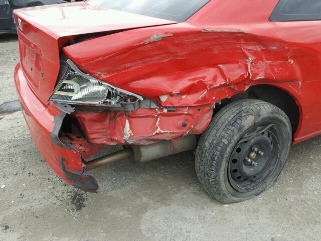 1HGEM229X2L058489 - 2002 HONDA CIVIC EX წითელი ფოტო 9