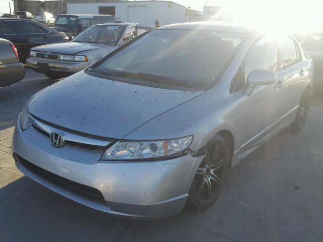 1HGFA16506L031967 - 2006 HONDA CIVIC LX SILVER photo 2