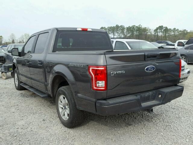 1FTEW1CP7GKD29571 - 2016 FORD F150 SUPER CHARCOAL photo 3