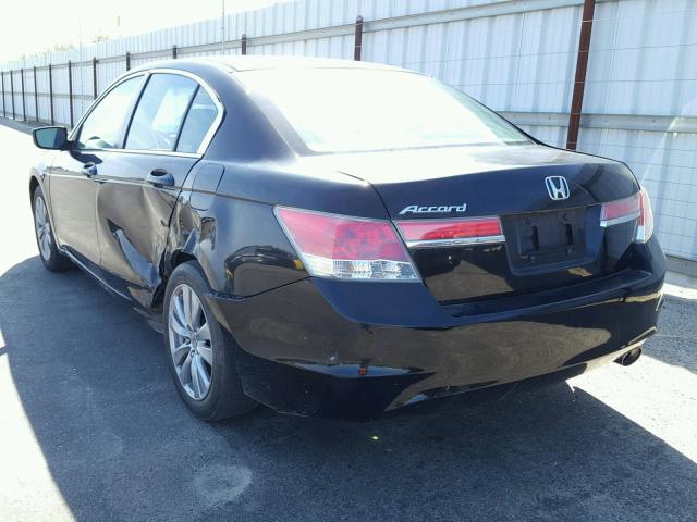 1HGCP2F76BA095445 - 2011 HONDA ACCORD EX BLACK photo 3