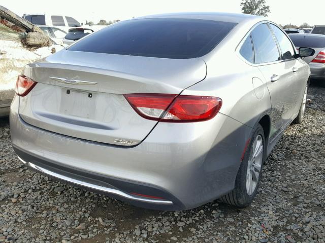 1C3CCCAB1FN702897 - 2015 CHRYSLER 200 LIMITE GRAY photo 4