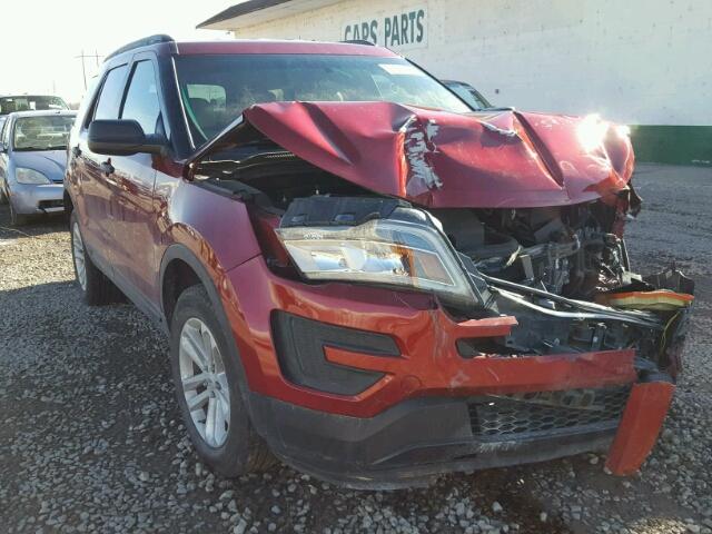 1FM5K8B82GGC58390 - 2016 FORD EXPLORER RED photo 1