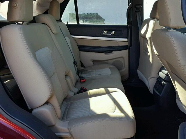 1FM5K8B82GGC58390 - 2016 FORD EXPLORER RED photo 6