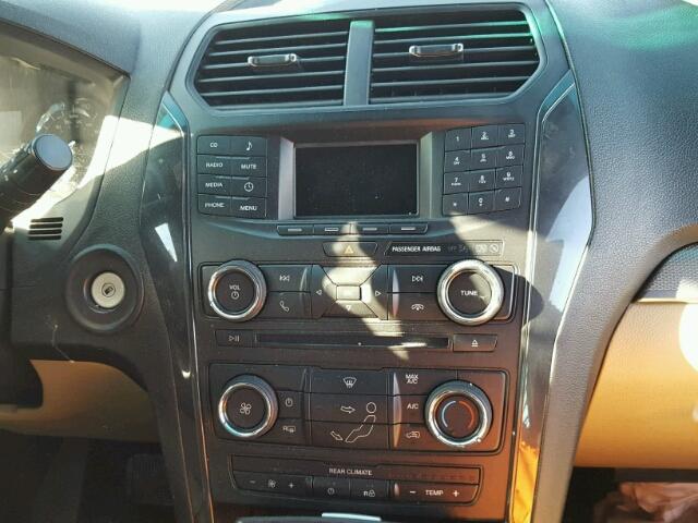 1FM5K8B82GGC58390 - 2016 FORD EXPLORER RED photo 9