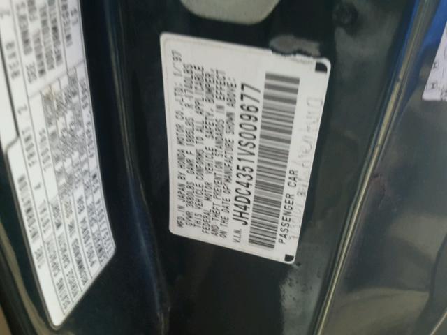 JH4DC4351VS009677 - 1997 ACURA INTEGRA LS GREEN photo 10