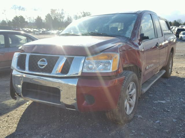 1N6BA06A59N313001 - 2009 NISSAN TITAN XE RED photo 2