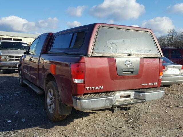 1N6BA06A59N313001 - 2009 NISSAN TITAN XE RED photo 3