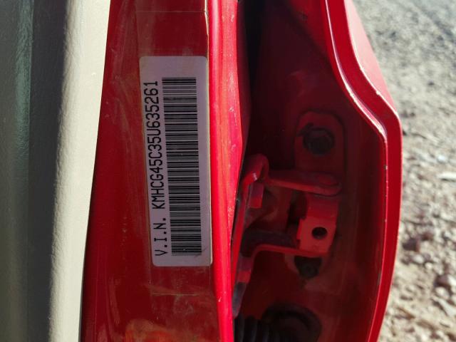 KMHCG45C35U635261 - 2005 HYUNDAI ACCENT GL RED photo 10