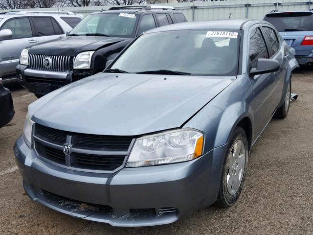 1B3CC4FB2AN180043 - 2010 DODGE AVENGER SX SILVER photo 2