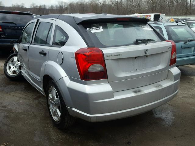 1B3HB48B07D592756 - 2007 DODGE CALIBER SX SILVER photo 3