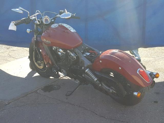 56KMSA009F3103310 - 2015 INDIAN MOTORCYCLE CO. SCOUT ABS RED photo 3