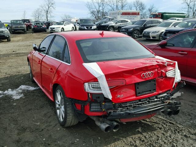 WAUDGAFL0GA000540 - 2016 AUDI S4 PREMIUM RED photo 3