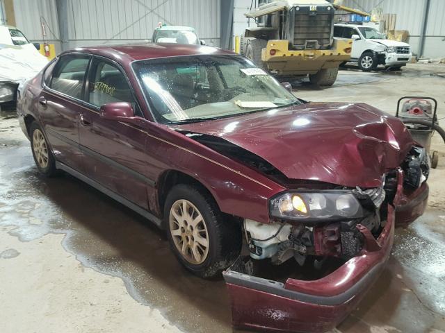 2G1WF55E229133628 - 2002 CHEVROLET IMPALA MAROON photo 1