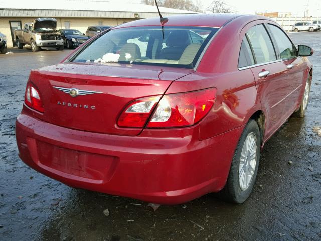 1C3LC66K47N693740 - 2007 CHRYSLER SEBRING LI RED photo 4