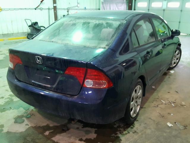 1HGFA16506L106537 - 2006 HONDA CIVIC LX BLUE photo 4