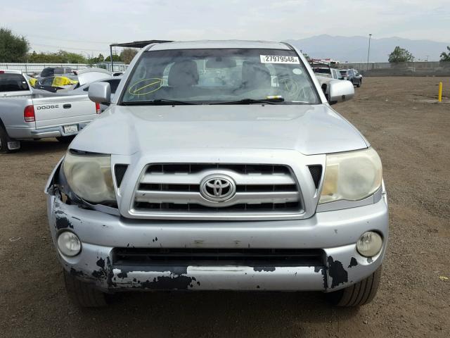 5TETU4GN2AZ717852 - 2010 TOYOTA TACOMA PRE SILVER photo 9