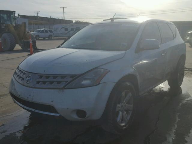 JN8AZ08T07W519277 - 2007 NISSAN MURANO SL WHITE photo 2