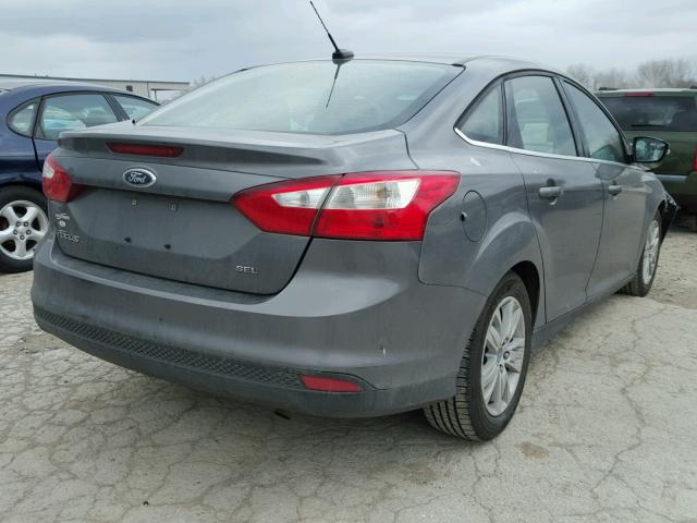 1FAHP3H20CL387941 - 2012 FORD FOCUS SEL GRAY photo 4