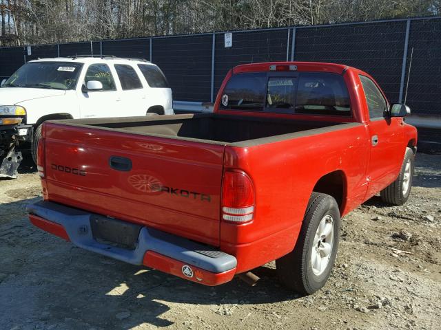 1D7FL36N13S318357 - 2003 DODGE DAKOTA SPO RED photo 4