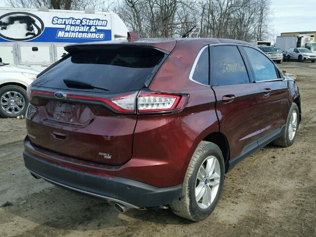 2FMPK4J87GBB74138 - 2016 FORD EDGE SEL BROWN photo 4