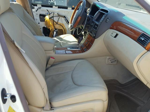 JTHBN36F065049295 - 2006 LEXUS LS 430 WHITE photo 5