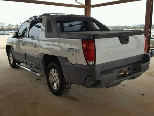 3GNEK13T02G169842 - 2002 CHEVROLET AVALANCHE WHITE photo 3