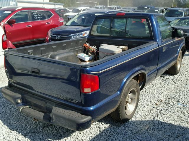 1GCCS1445XK172792 - 1999 CHEVROLET S TRUCK S1 BLUE photo 4