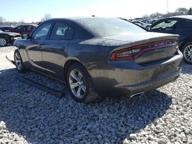 2C3CDXHG0FH851896 - 2015 DODGE CHARGER SX GRAY photo 3