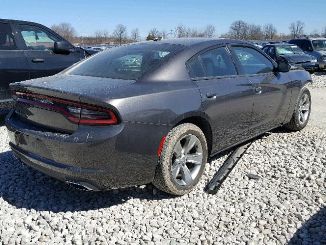 2C3CDXHG0FH851896 - 2015 DODGE CHARGER SX GRAY photo 4