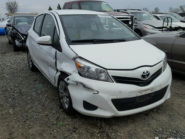 JTDKTUD33DD562940 - 2013 TOYOTA YARIS WHITE photo 1