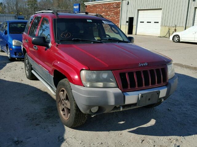 1J4GW48S34C203926 - 2004 JEEP GRAND CHER RED photo 1